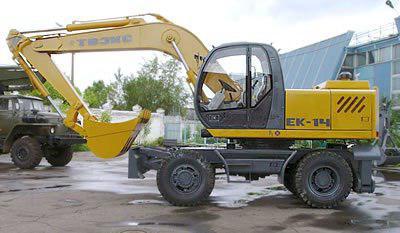 Excavadora EK-14: especificaciones y modificaciones