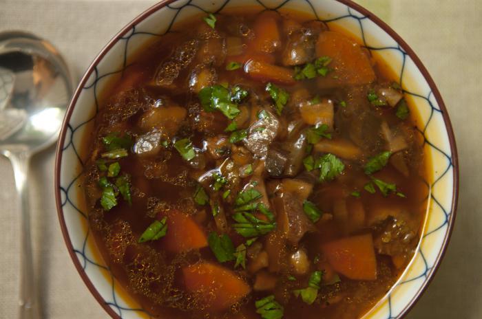 sopa de champiñones magra 