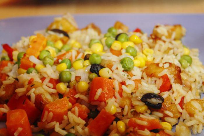 cómo cocinar el arroz con verduras en una sartén 