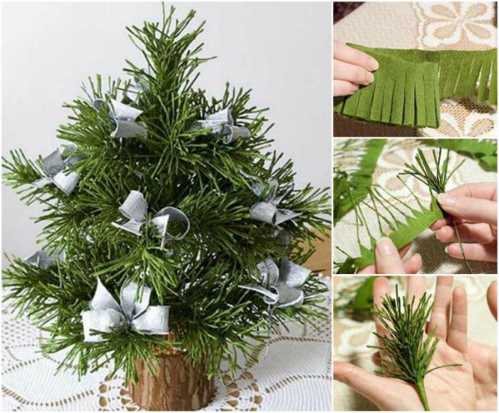 Árbol de Navidad hecho de papel corrugado con sus propias manos: tecnología de fabricación