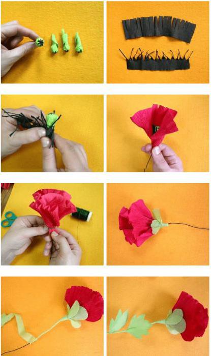 Cómo hacer poppy de papel: fabricación y opciones de aplicación