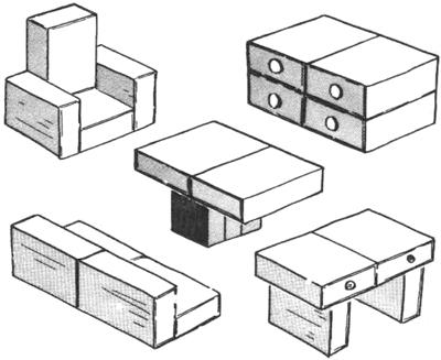 muebles de muñecas con las propias manos