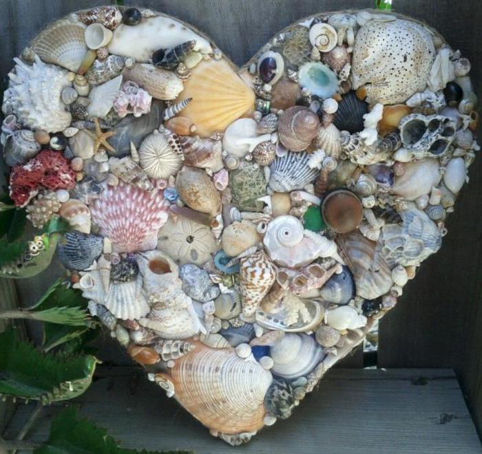 Artesanías de materiales naturales: un panel de conchas marinas