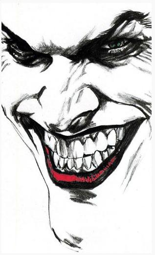 Cómo dibujar un Joker con un lápiz simple?