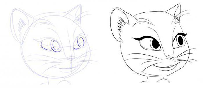 cómo dibujar un gato en etapas