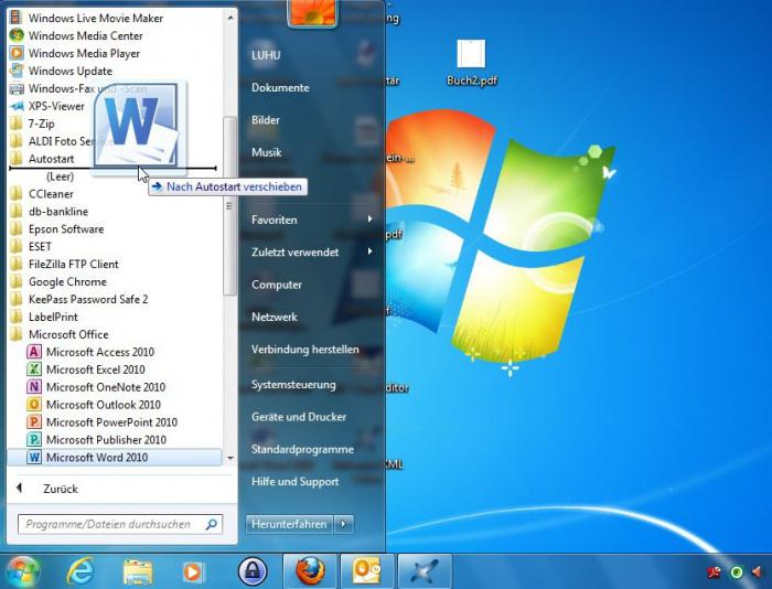 cómo configurar Windows 7 de ejecución automática