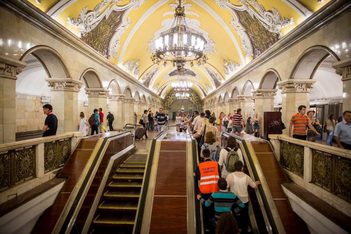 la profundidad de las estaciones de metro de Moscú