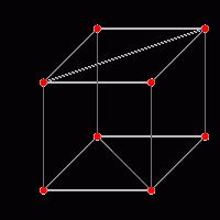 Diagonal de la cara del cubo