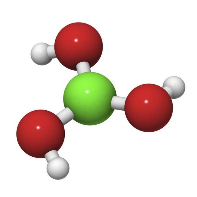 La fórmula del ácido bórico en química