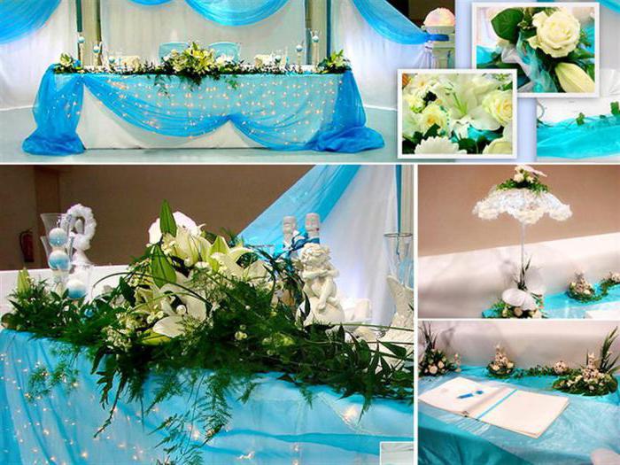 boda de color azul