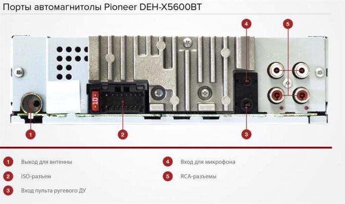 Pioneer DEH-X5600BT: descripción general del modelo, opiniones de los clientes y expertos