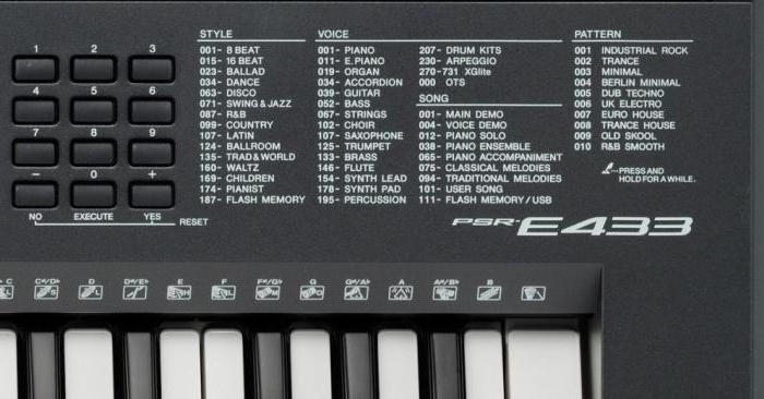 sintetizador yamaha psr e433